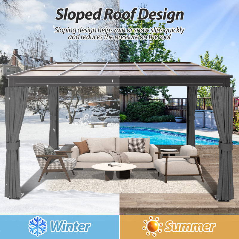 COVERONICS Aluminum Patio Gazebo & Reviews | Wayfair